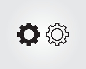 gear setting wheel icon vector