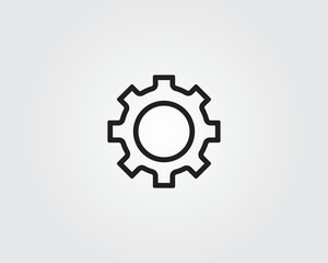 gear setting wheel icon vector