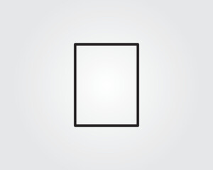empty page paper frame squire icon vector