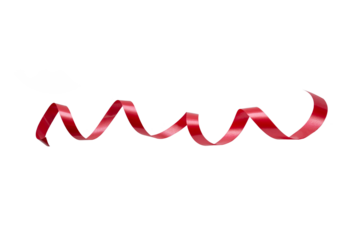 Red tape for packaging on a transparent background