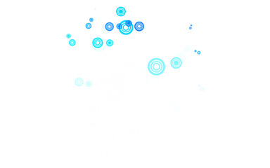 Light BLUE vector background with bubbles.