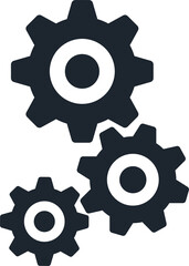 Cog gear Industrial icon, Settings icon.