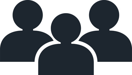 Simple people icon, Icon of grouping of people. 