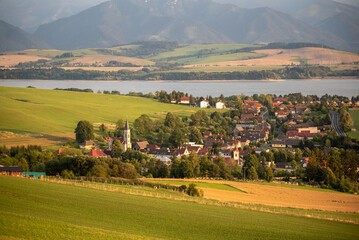 view of the village in the mountains