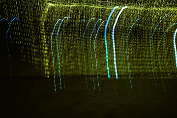 Abstract background with colorful stripes of neon light