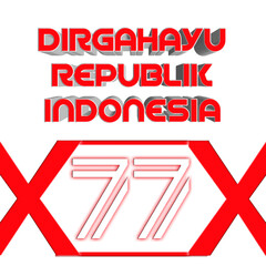 Dirgahayu HUT Indonesian Neon animation