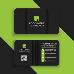 Double-sided creative business card template Creative and clean corporate business card template Vector illustration Stationery design .