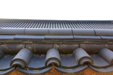 대한민국 경주에 있는 유명한 관광지인 교촌한옥 마을의 아름다운 모습이다.