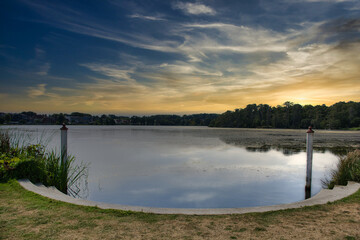 Landscape in the park of Gråsten Slot (Gråsten Castle), Gråsten, Denmark