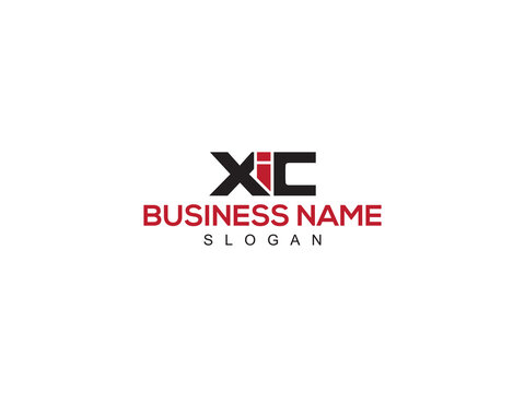 Stylish Three Letter XIC x i c Logo Icon Design