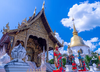 Beautiful buddhist temple near Chiang Mai, Thailand - 537714315
