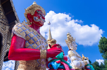 Beautiful buddhist temple near Chiang Mai, Thailand - 537714341