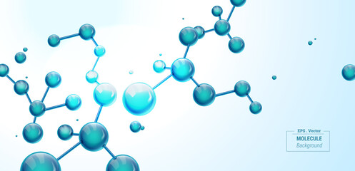 Abstract molecules design background.