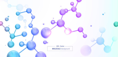 Abstract molecules design background.
