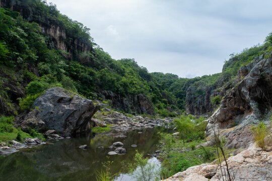 Rocky river in the Somoto canyon