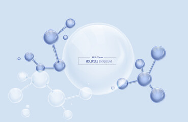 Abstract molecules design background.