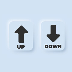 direct sign with 3D style emboss. up and down sign.