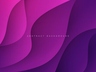 realistic paper cut waves pink gradient abstract background