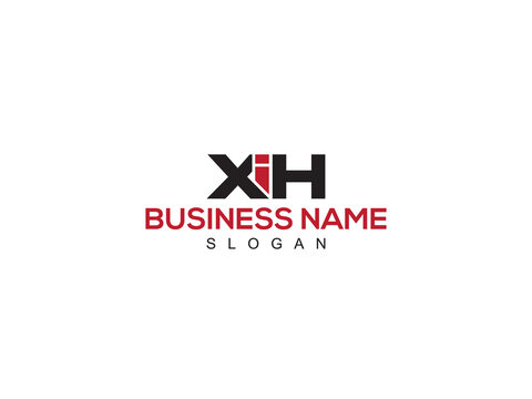 Stylish Three Letter XIH x i h Logo Icon Design