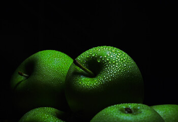 apple on black
