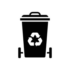 trash can icon vector design template in white background