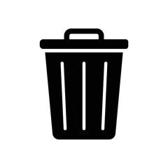 trash can icon vector design template in white background