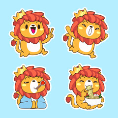 cute little Lion cartoon vector illustration