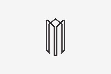 Illustration vector graphic of building line art