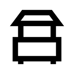 Shop Stall Flat Vector Icon 