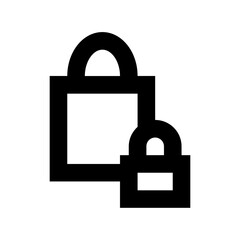 Secure Shopping Flat Vector Icon