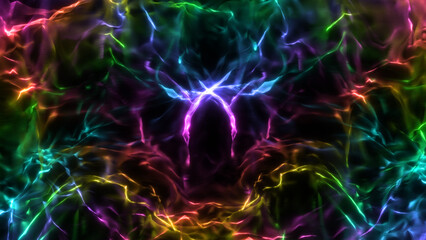 虹色　オーロラ　もや　幻想的　レインボー　プラズマ