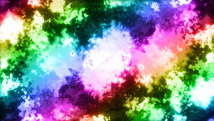 虹色　レインボー　ペイント　発光　ネオン