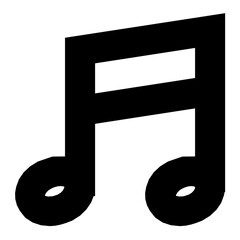 Music Note Flat Vector Icon