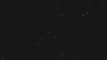 Abstract golden particle background for new year videos, celebration videos, etc floating golden sparks background in high resolution.