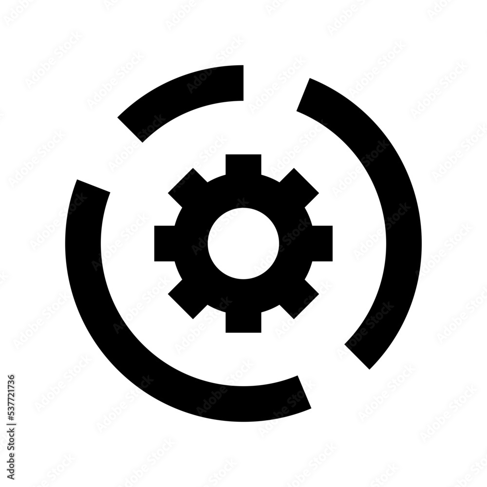 Canvas Prints Cog Flat Vector Icon