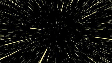 Space hyper-lapse or Space Jump or Hyperspace Jump stars.3d rendering time travel, traveling through stars with the speed of light through a black hole in a space tunnel.