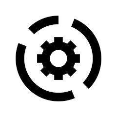 Cog Flat Vector Icon