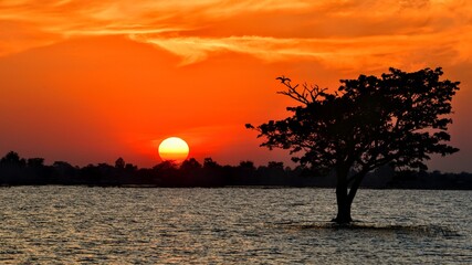 beautiful evening sky and sunset
