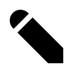 Lead Pencil Flat Vector Icon 