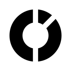 Pie Chart Flat Vector Icon