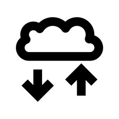Cloud Computing Flat Vector Icon