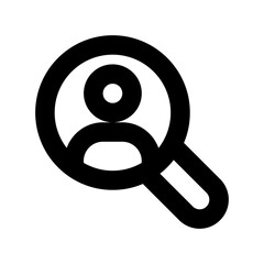 Find Person Flat Vector Icon