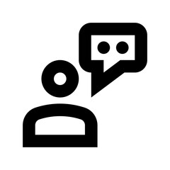 Talking Flat Vector Icon