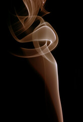 abstract brown smoke on black background