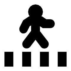 Zebra Crossing Vector Icon