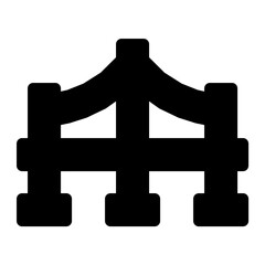 Fototapeta premium Bridge Vector Icon 