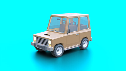 3D low poly game-ready SUV for mobile games and many
