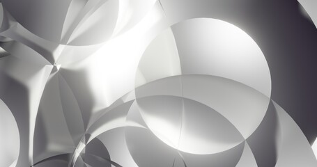Abstract pattern in design black and white background 3d render