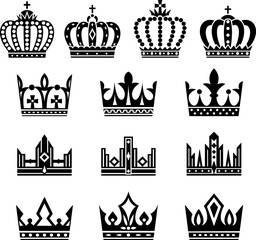 Crown icon collection.