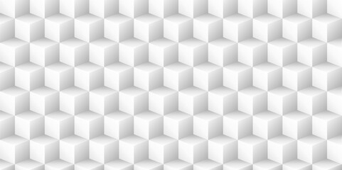 White geometric vector background with 3d texture from cubes.